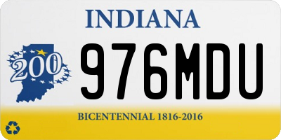 IN license plate 976MDU
