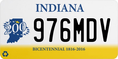 IN license plate 976MDV