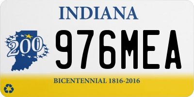 IN license plate 976MEA