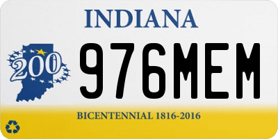 IN license plate 976MEM