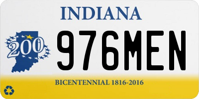 IN license plate 976MEN