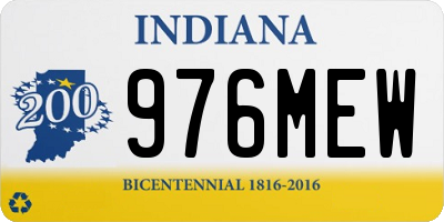 IN license plate 976MEW