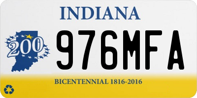 IN license plate 976MFA