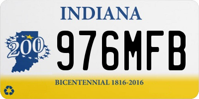 IN license plate 976MFB