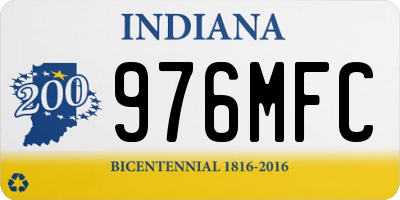 IN license plate 976MFC