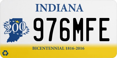 IN license plate 976MFE