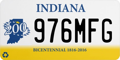 IN license plate 976MFG