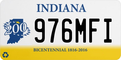 IN license plate 976MFI