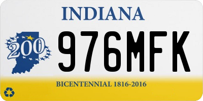 IN license plate 976MFK