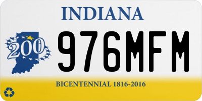 IN license plate 976MFM