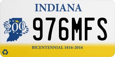 IN license plate 976MFS