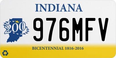 IN license plate 976MFV