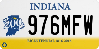 IN license plate 976MFW