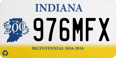 IN license plate 976MFX