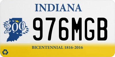 IN license plate 976MGB
