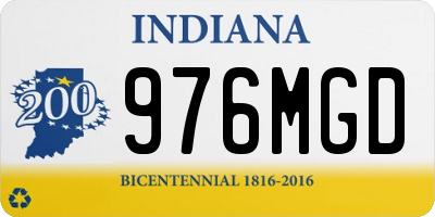 IN license plate 976MGD