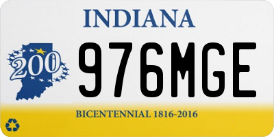 IN license plate 976MGE