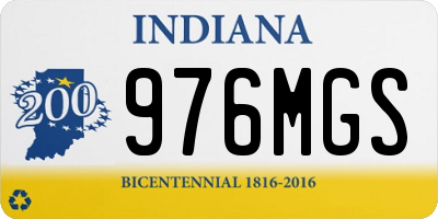 IN license plate 976MGS