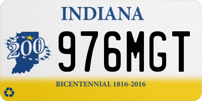IN license plate 976MGT