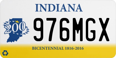 IN license plate 976MGX