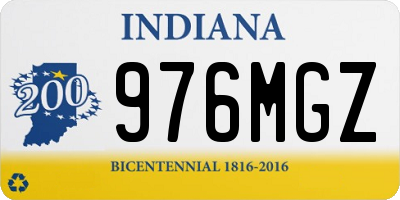 IN license plate 976MGZ