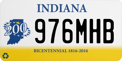 IN license plate 976MHB