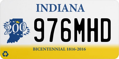 IN license plate 976MHD
