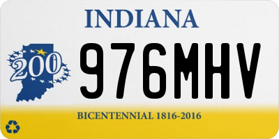 IN license plate 976MHV