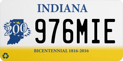 IN license plate 976MIE