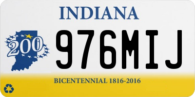 IN license plate 976MIJ