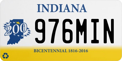 IN license plate 976MIN