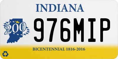 IN license plate 976MIP