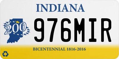 IN license plate 976MIR
