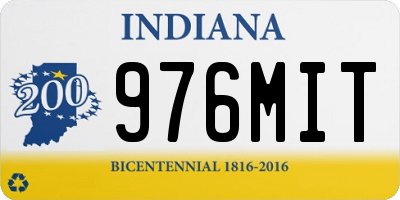 IN license plate 976MIT