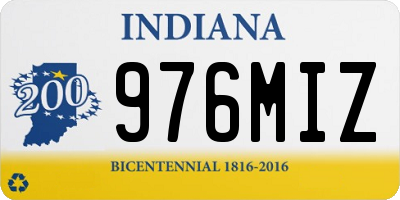 IN license plate 976MIZ