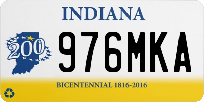IN license plate 976MKA