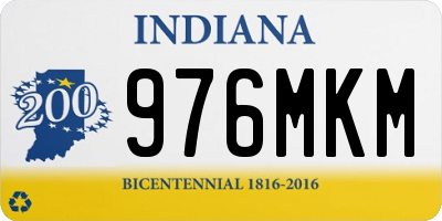 IN license plate 976MKM