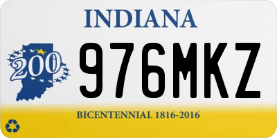 IN license plate 976MKZ