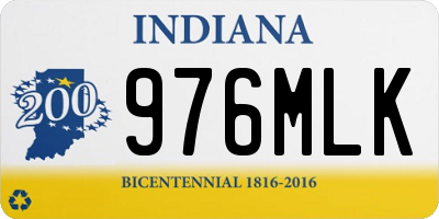 IN license plate 976MLK