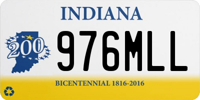 IN license plate 976MLL