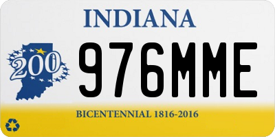 IN license plate 976MME