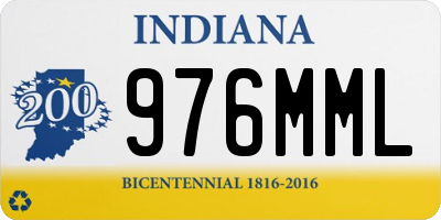 IN license plate 976MML
