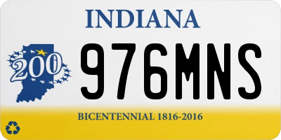 IN license plate 976MNS