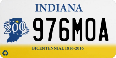 IN license plate 976MOA