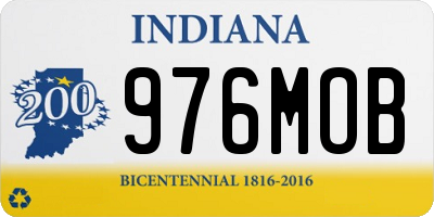 IN license plate 976MOB