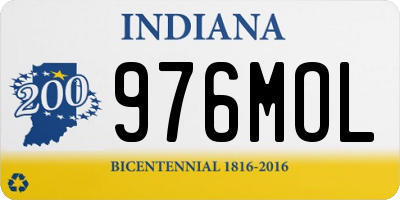IN license plate 976MOL