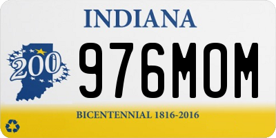 IN license plate 976MOM