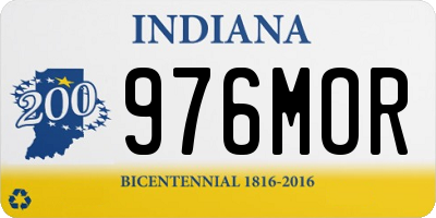 IN license plate 976MOR