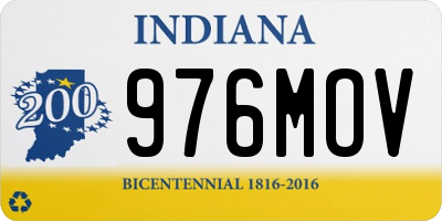 IN license plate 976MOV