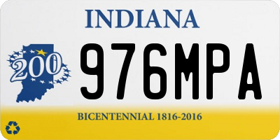 IN license plate 976MPA